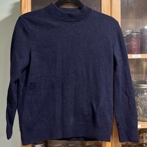 H&M Men's Dark Blue Crewneck Wool Sweater
